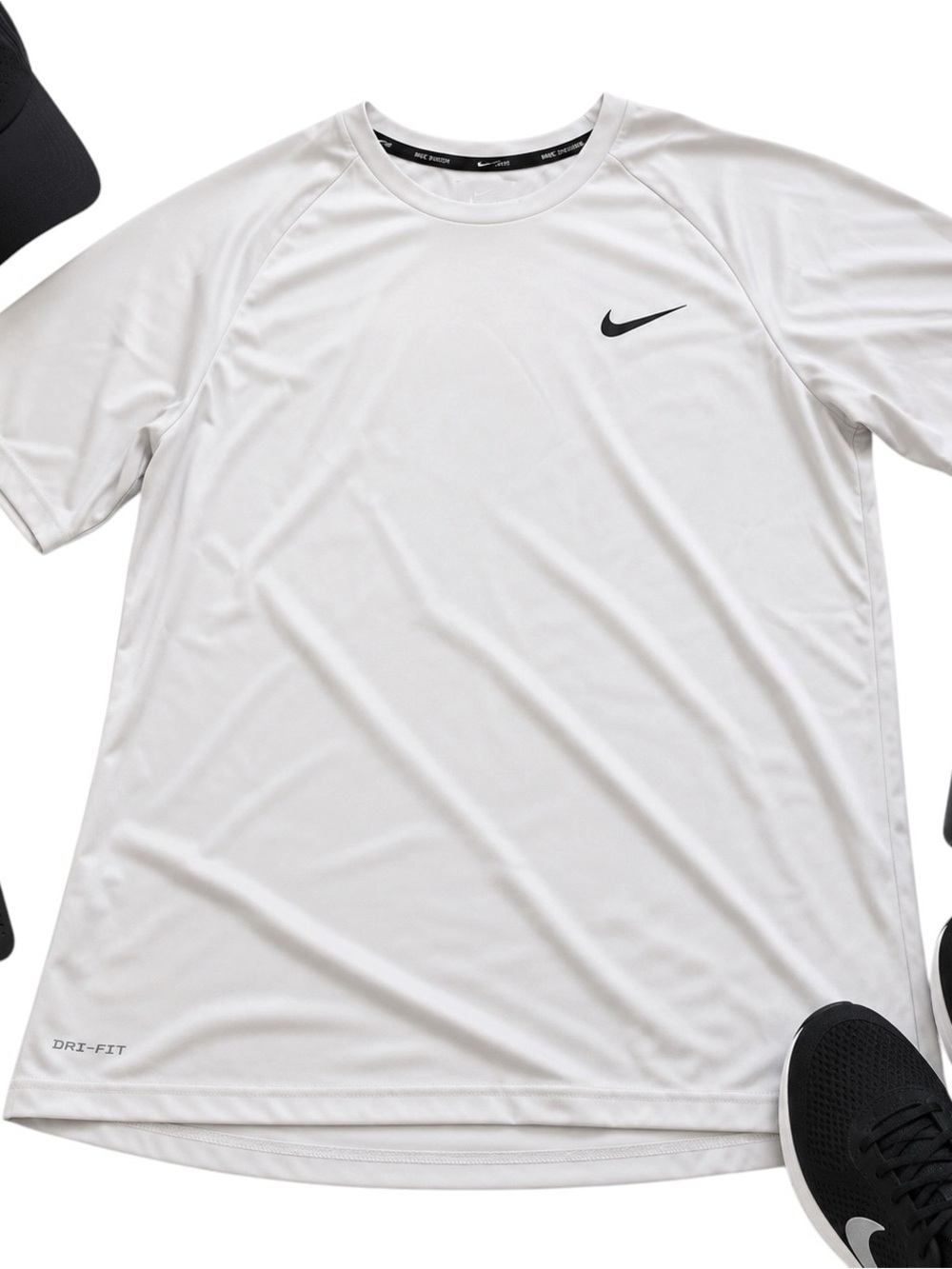 Nike Swim Dri-FIT White UPF 40+ Performance Swim Shirt Rash Guard XL Unisex EUC